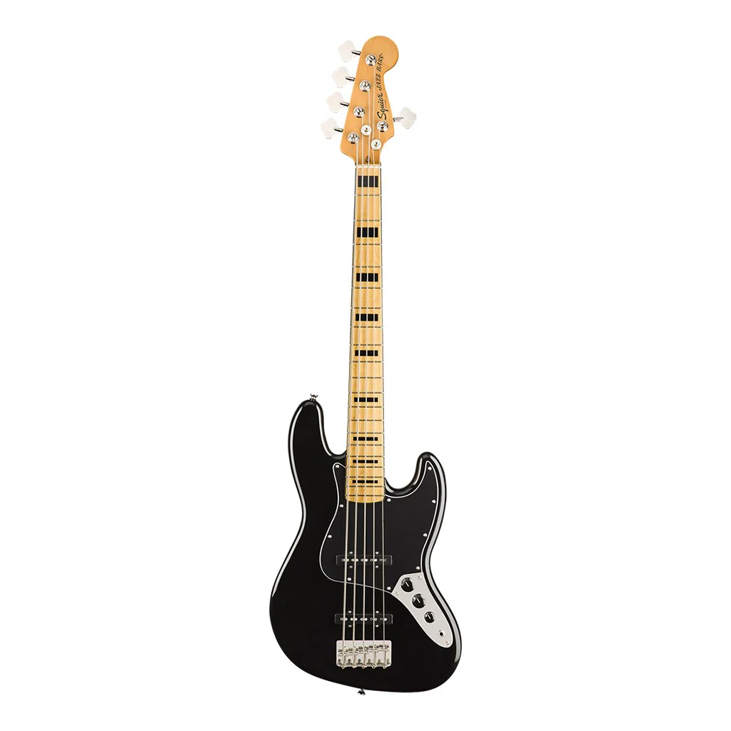 Squier Classic Vibe 70's Jazz Bass V - Black - Maple - Image 2