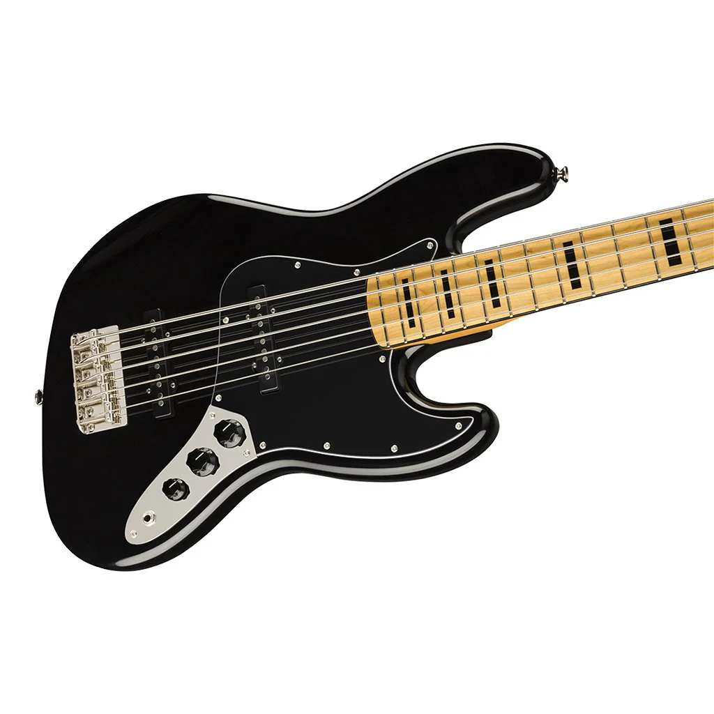 Squier Classic Vibe 70's Jazz Bass V - Black - Maple - Image 6