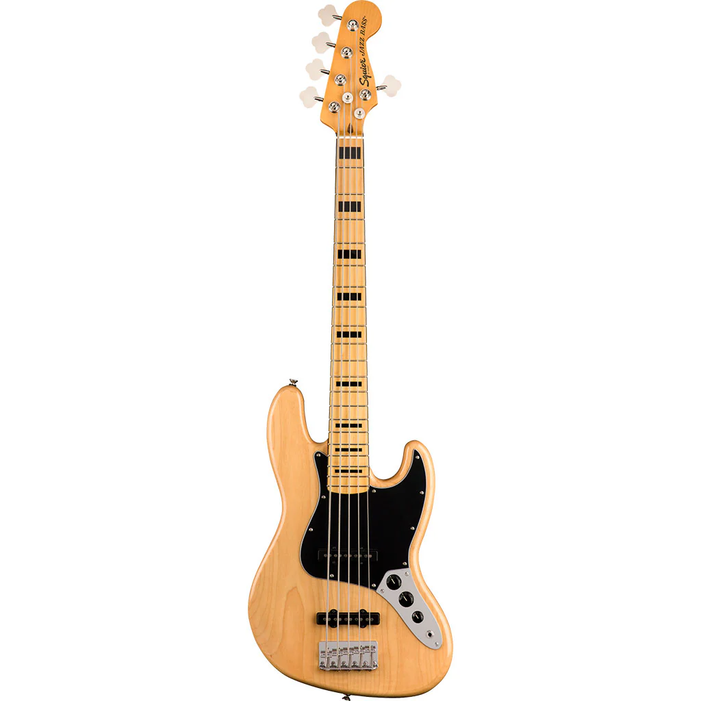 Squier Classic Vibe 70's Jazz Bass V - Natural - Maple Neck - Image 2