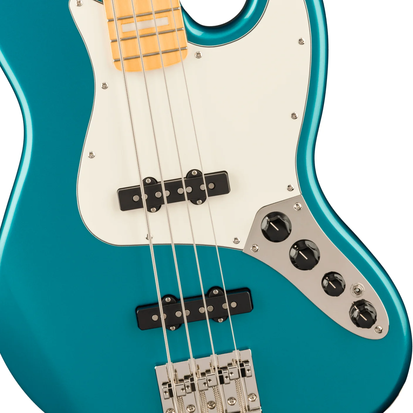 Squier Classic Vibe Active '70s Jazz Bass Guitar - Ocean Turquoise, Maple Fingerboard - Image 6