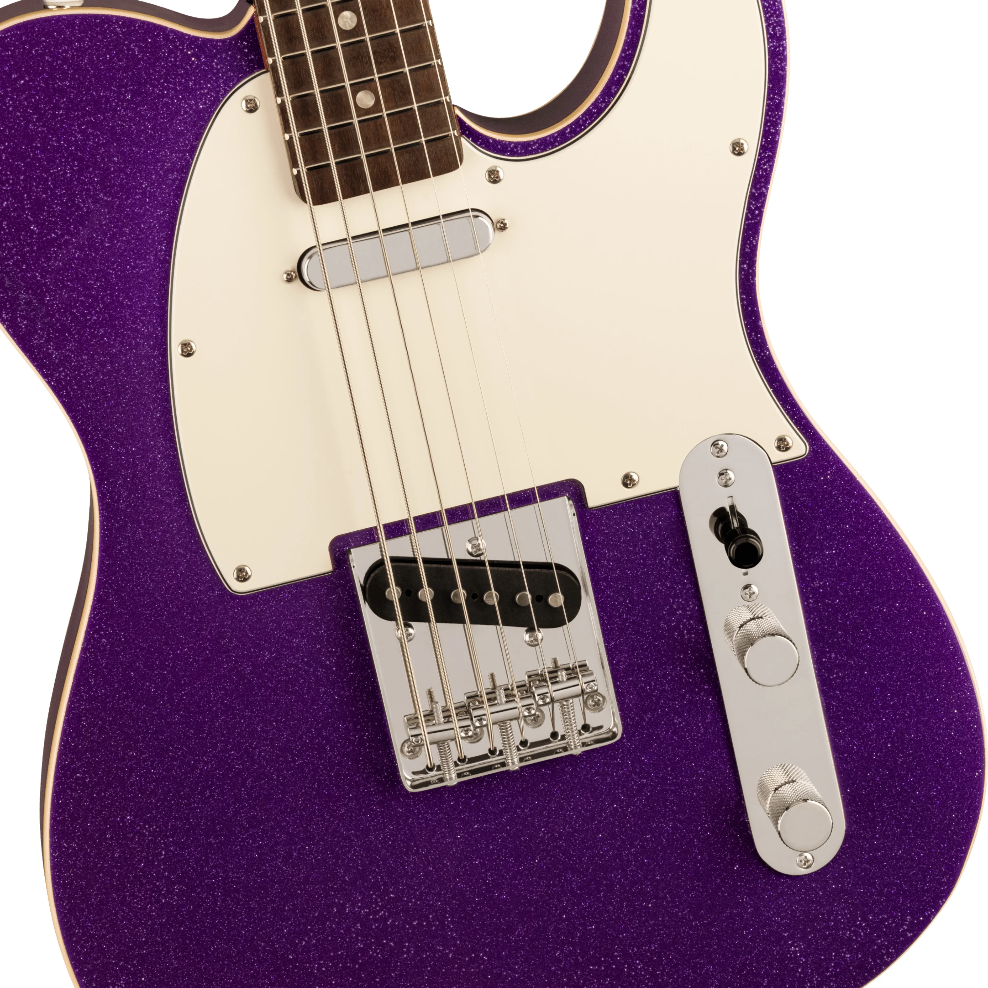 Squier Classic Vibe Baritone Custom Telecaster - Purple Sparkle, Laurel Fingerboard - Image 7
