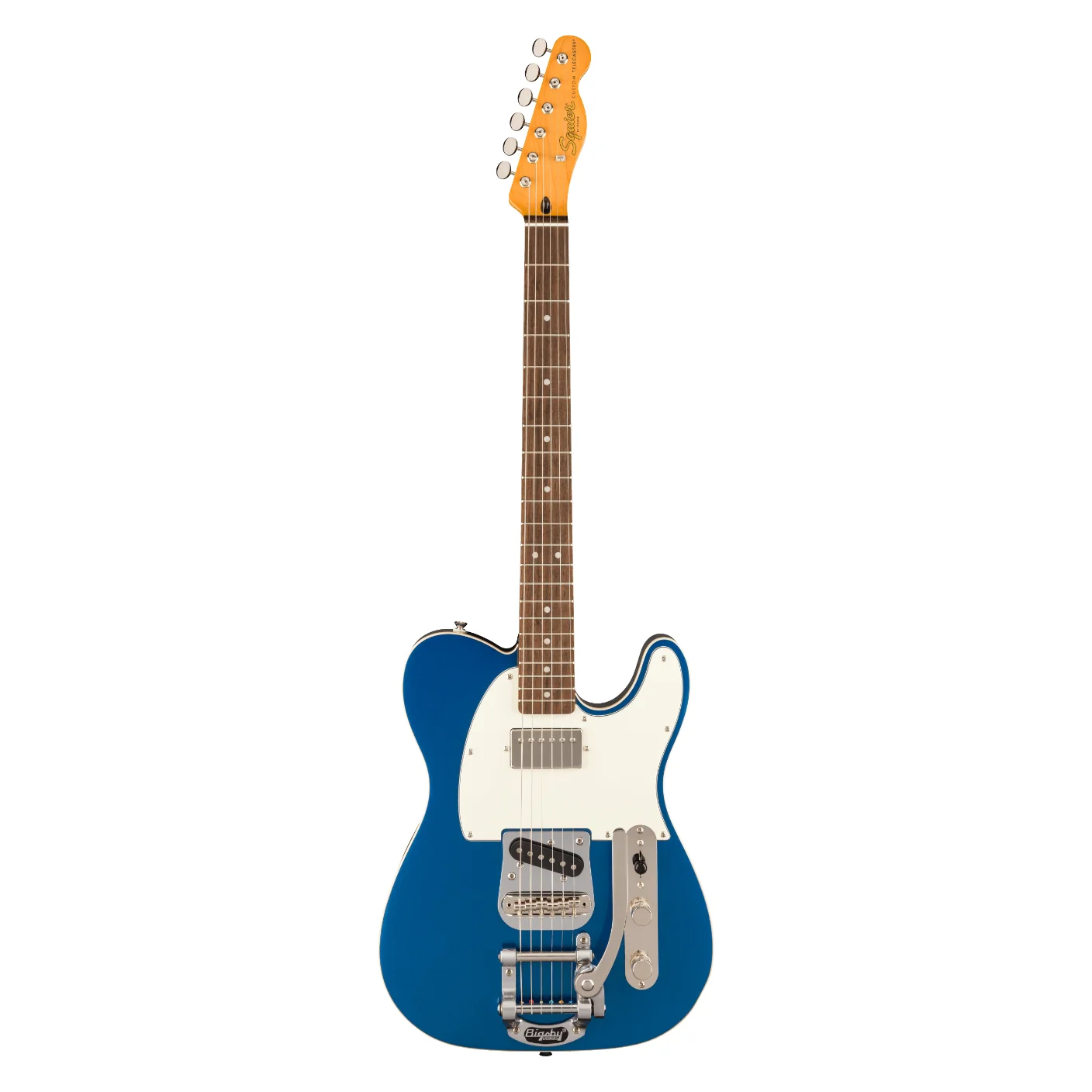 Squier Classic Vibe Custom Telecaster SH with Bigsby Electric Guitar - Lake Placid Blue - Image 2