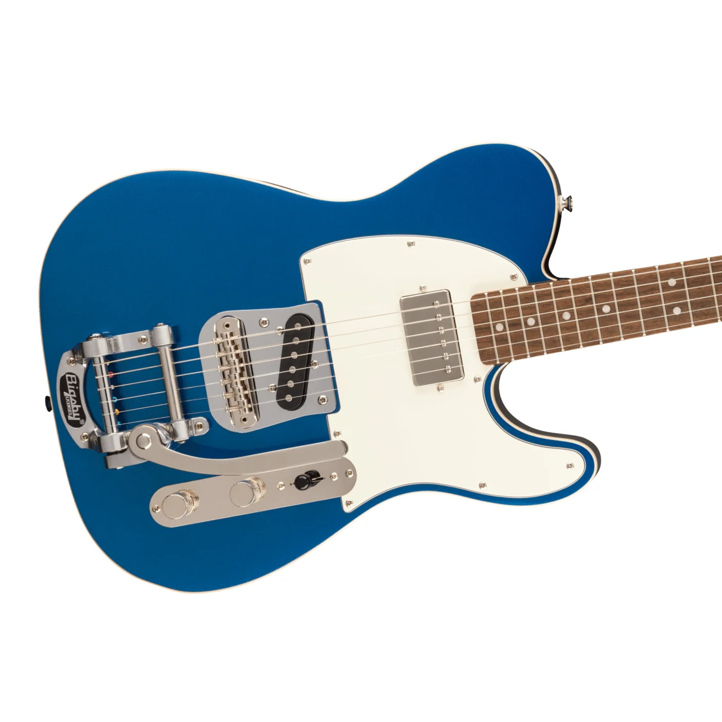 Squier Classic Vibe Custom Telecaster SH with Bigsby Electric Guitar - Lake Placid Blue - Image 7