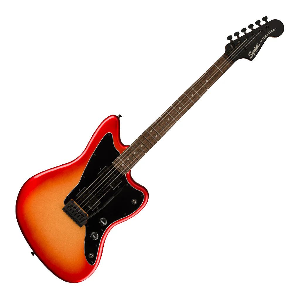 Squier Contemporary Active Jazzmaster® HH, Laurel Fingerboard, Black Pickguard, Sunset Metallic - Image 7