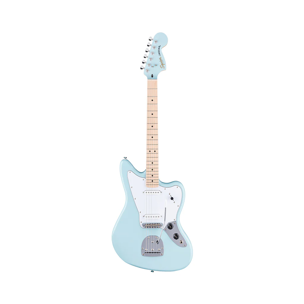 Squier FSR Affinity Limited Edition Jaguar Maple Neck w/White Pickguard - Daphne Blue - Image 2