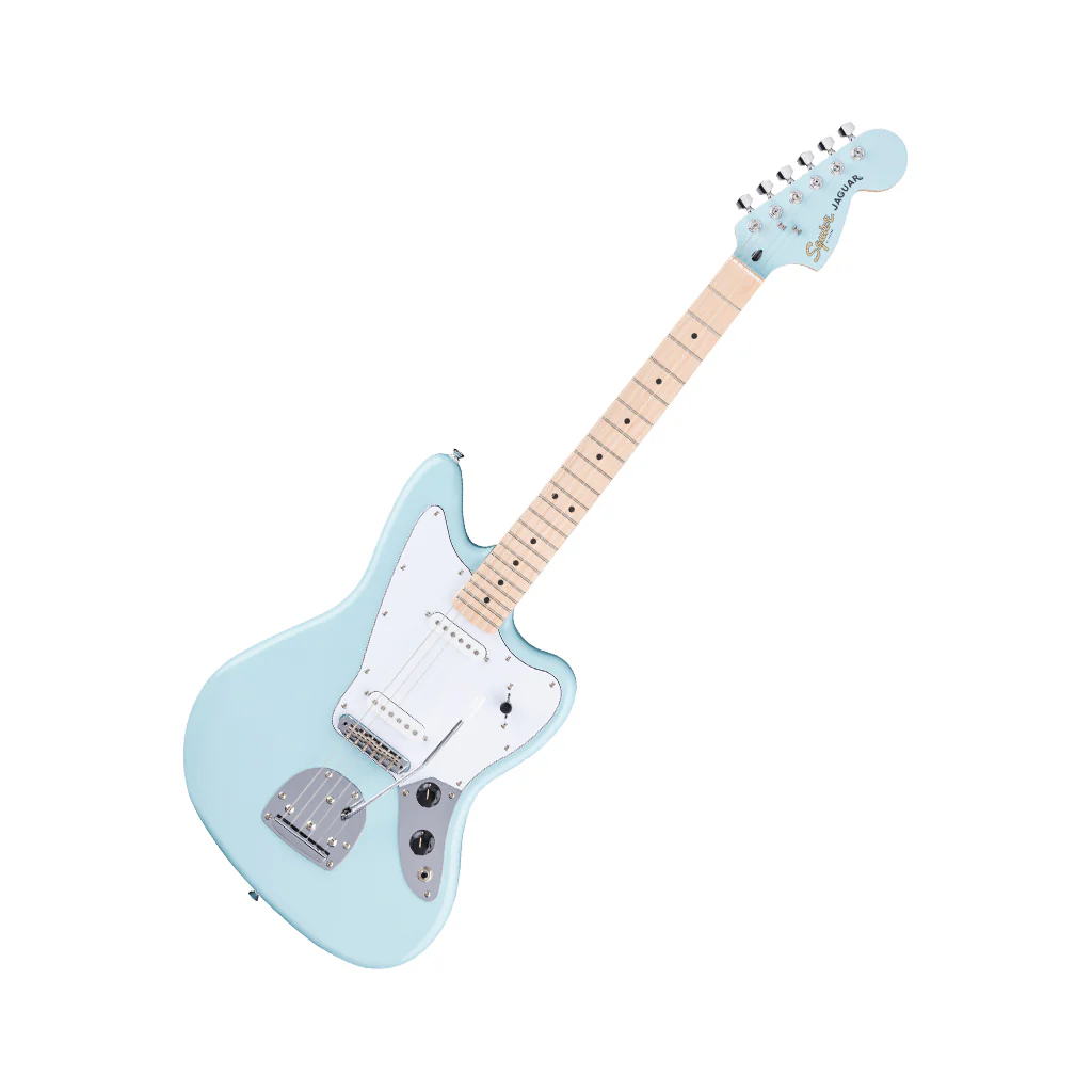 Squier FSR Affinity Limited Edition Jaguar Maple Neck w/White Pickguard - Daphne Blue - Image 7