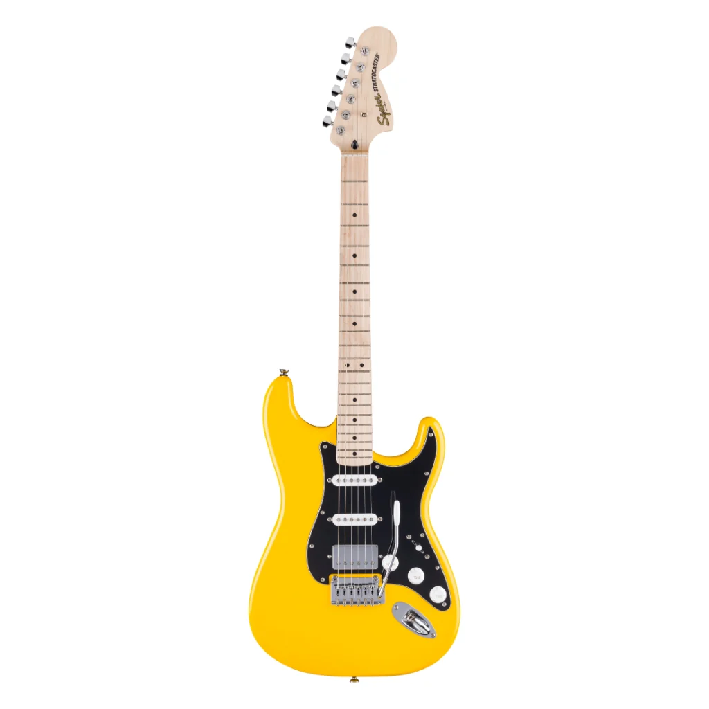 Squier FSR Affinity Series Stratocaster HSS Electric Guitar - Graffiti Yellow, Maple Fingerboard - Image 3