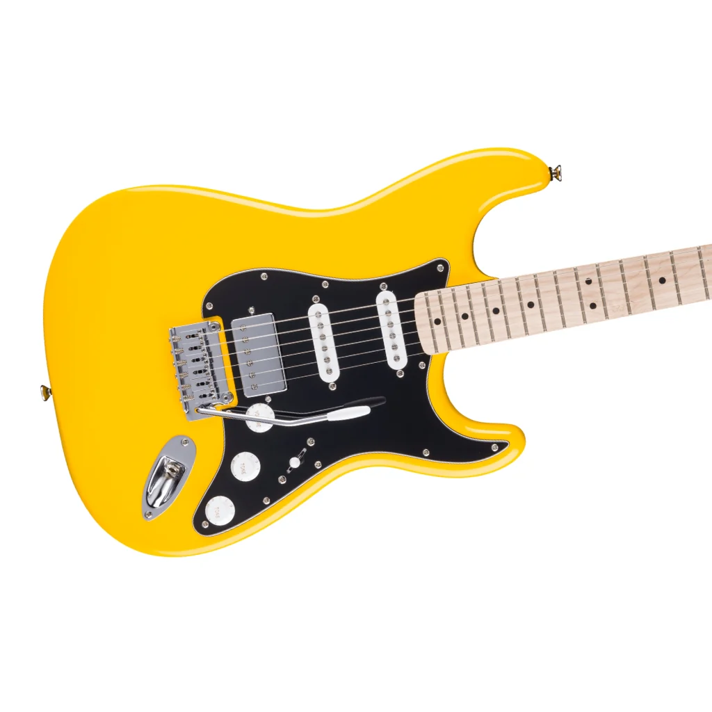 Squier FSR Affinity Series Stratocaster HSS Electric Guitar - Graffiti Yellow, Maple Fingerboard - Image 8