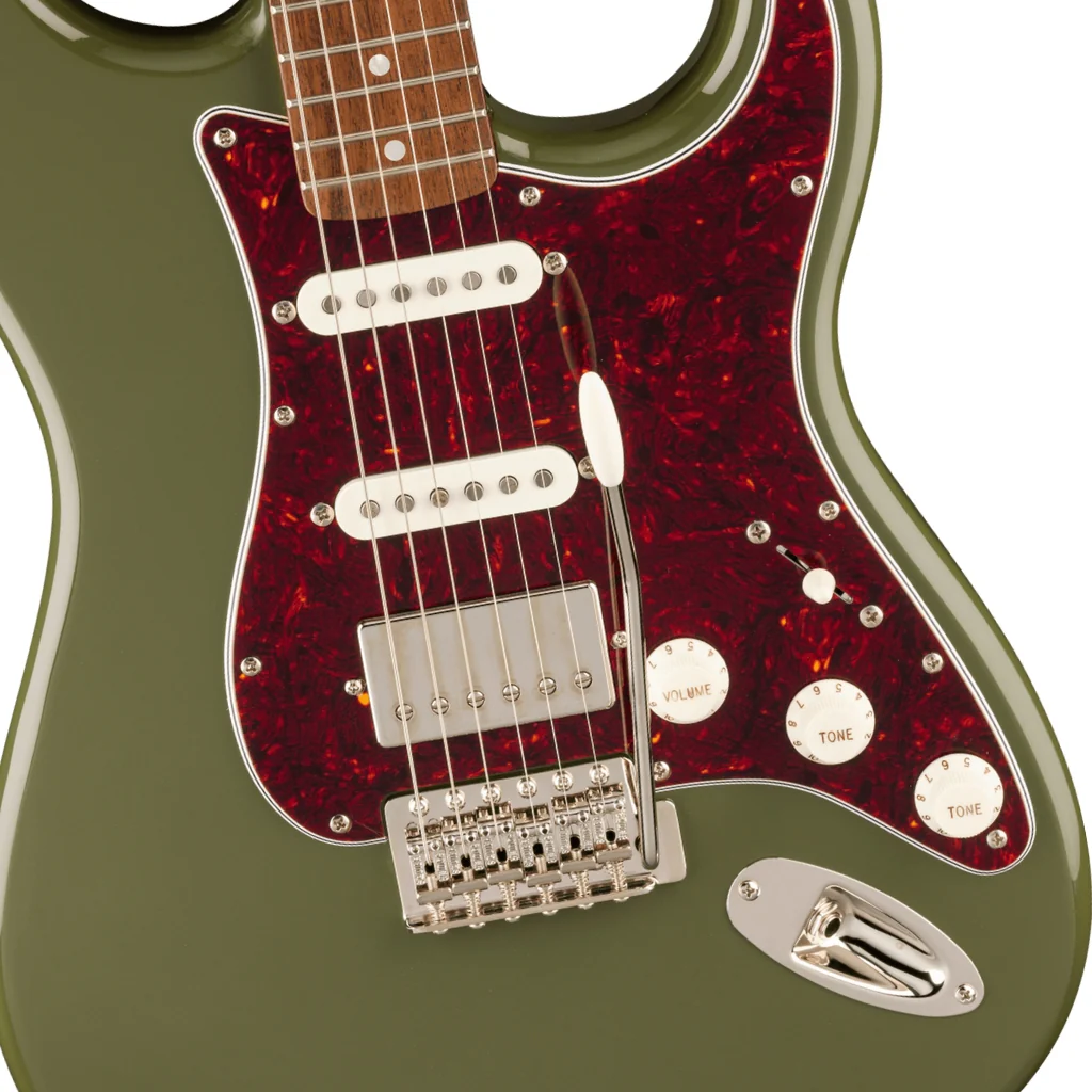 Squier FSR Classic Vibe '60s HSS Stratocaster - Antique Olive, Laurel Fingerboard - Image 7