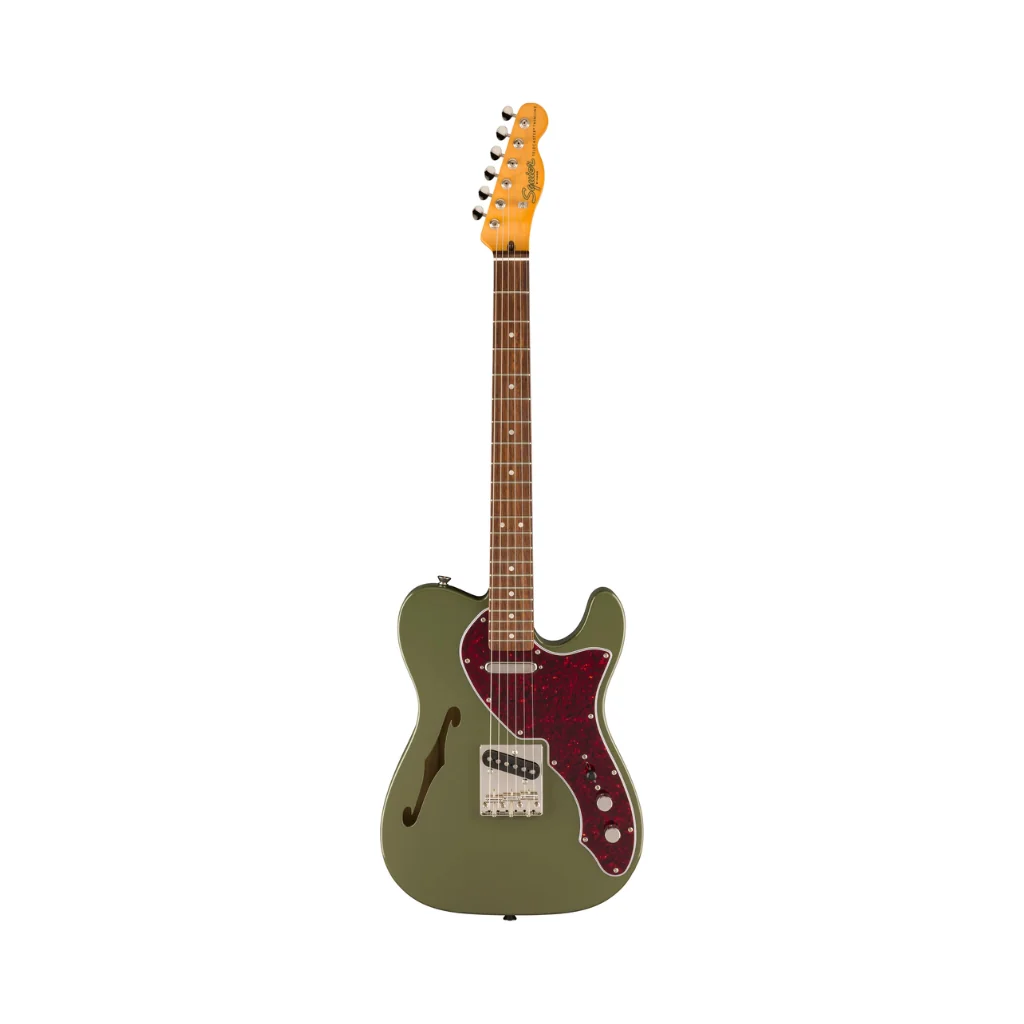Squier FSR Classic Vibe 60s Telecaster Thinline Laurel Fingerboard - Antique Olive - Image 2