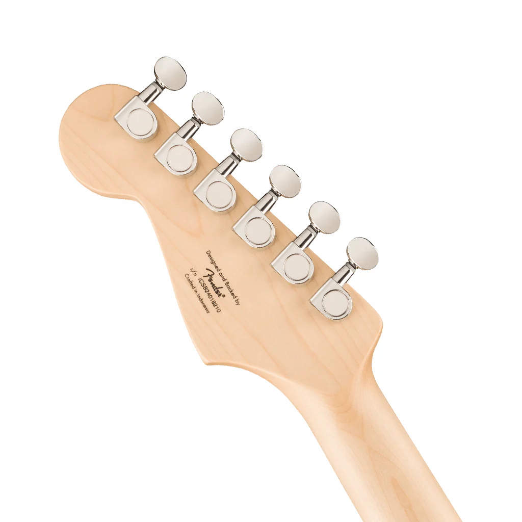 Squier FSR Mini Stratocaster Maple Fingerboard w/White Pickguard - Tahitian Coral - Image 5
