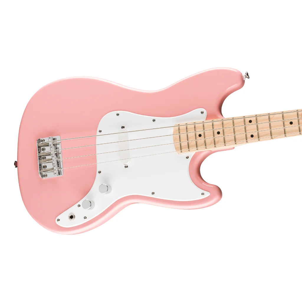 Squier FSR Sonic Bronco Bass - Shell Pink, Maple Fingerboard - Image 8