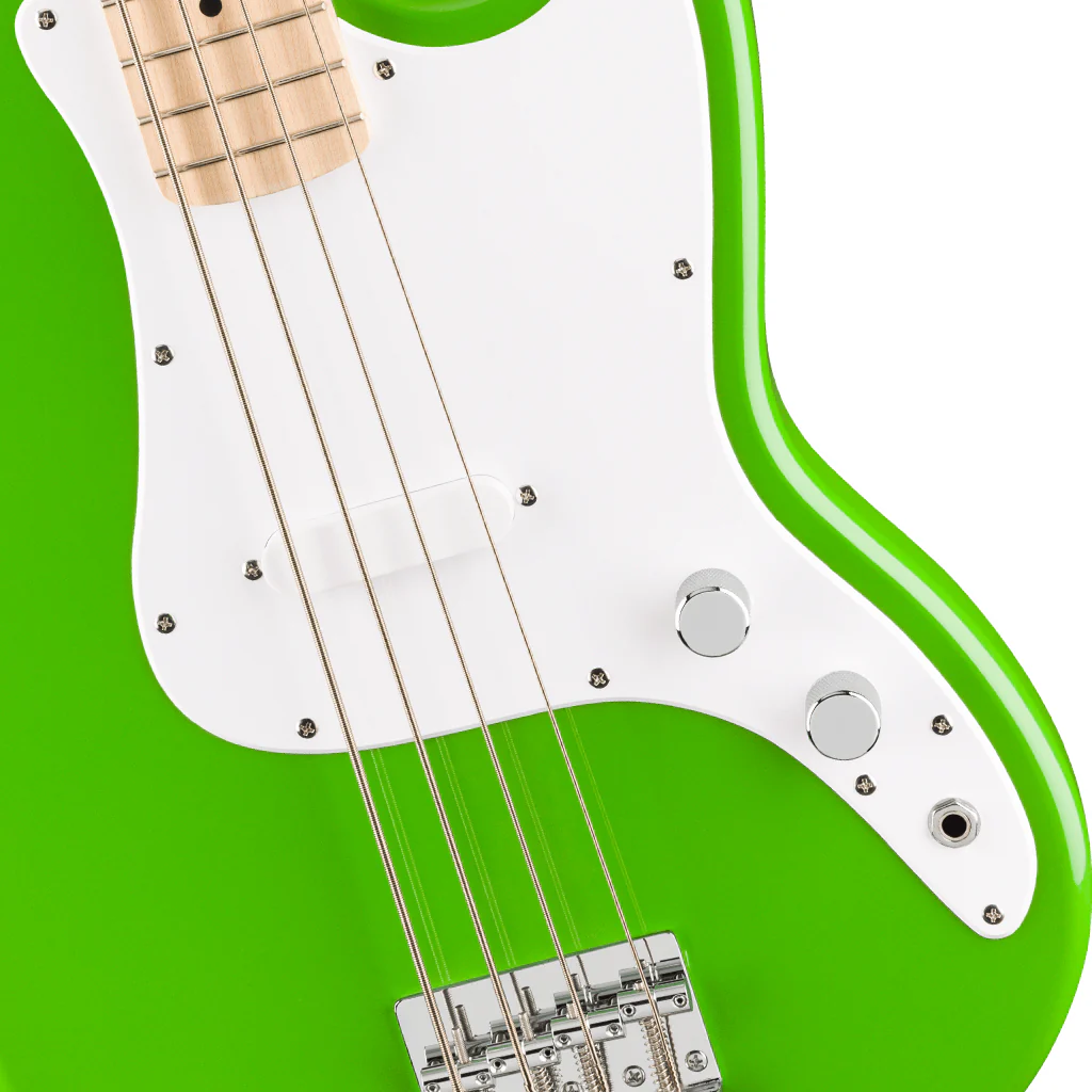 Squier FSR Sonic Limited Edition Bronco Bass Maple Fingerboard w/White Pickguard - Lime Green - Image 6