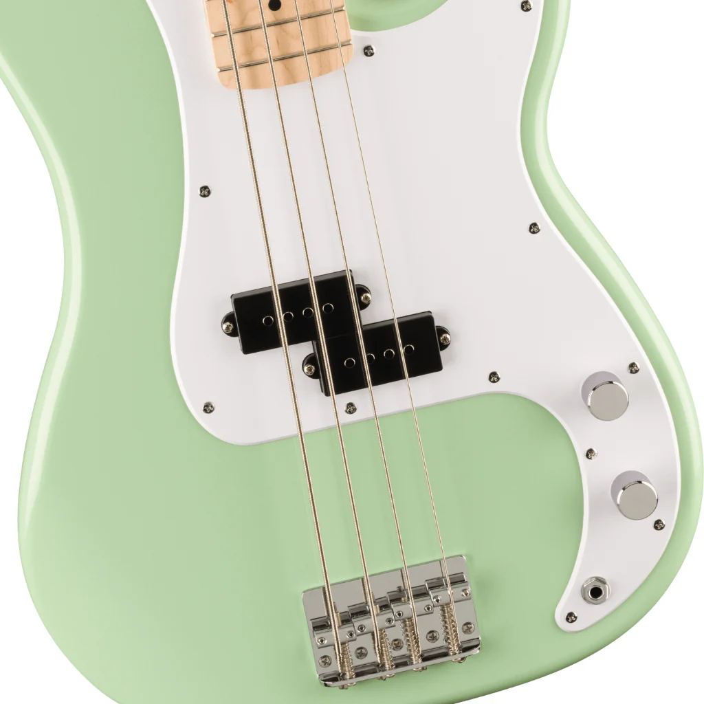 Squier FSR Sonic Precision Bass Guitar - Surf Green, Maple Fingerboard - Image 7