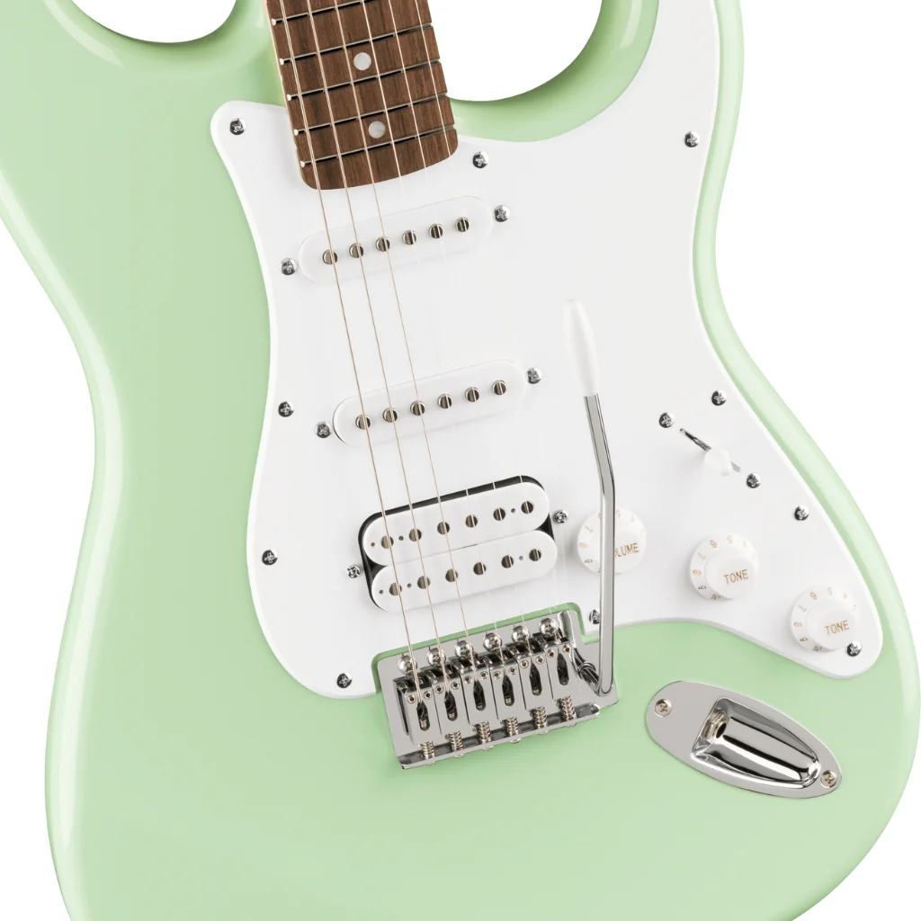 Squier FSR Squier Sonic Stratocaster HSS Electric Guitar - Surf Green, Laurel Fingerboard - Image 7