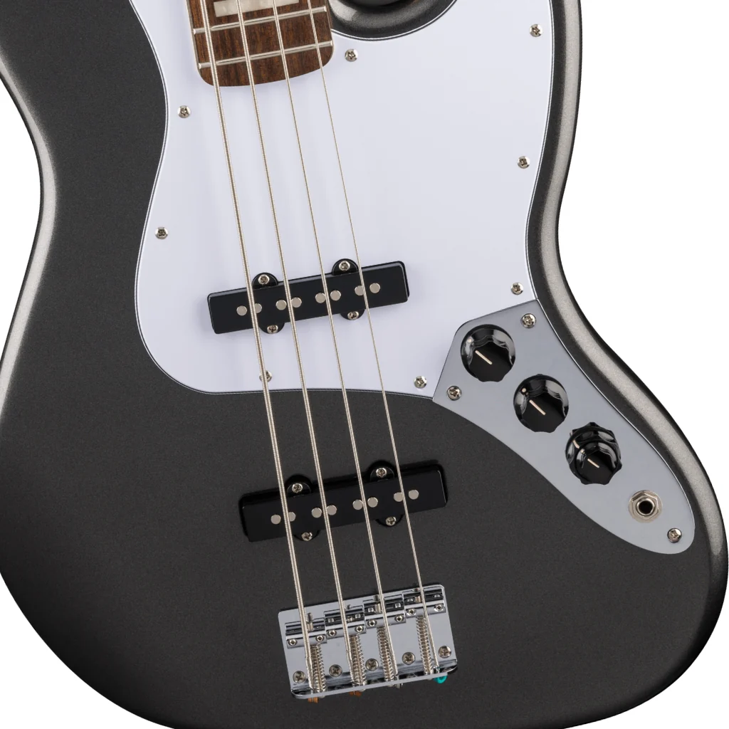 Squier FSR Affinity Series Active Jazz Bass - Charcoal Frost Metallic, Laurel Fingerboard - Image 7