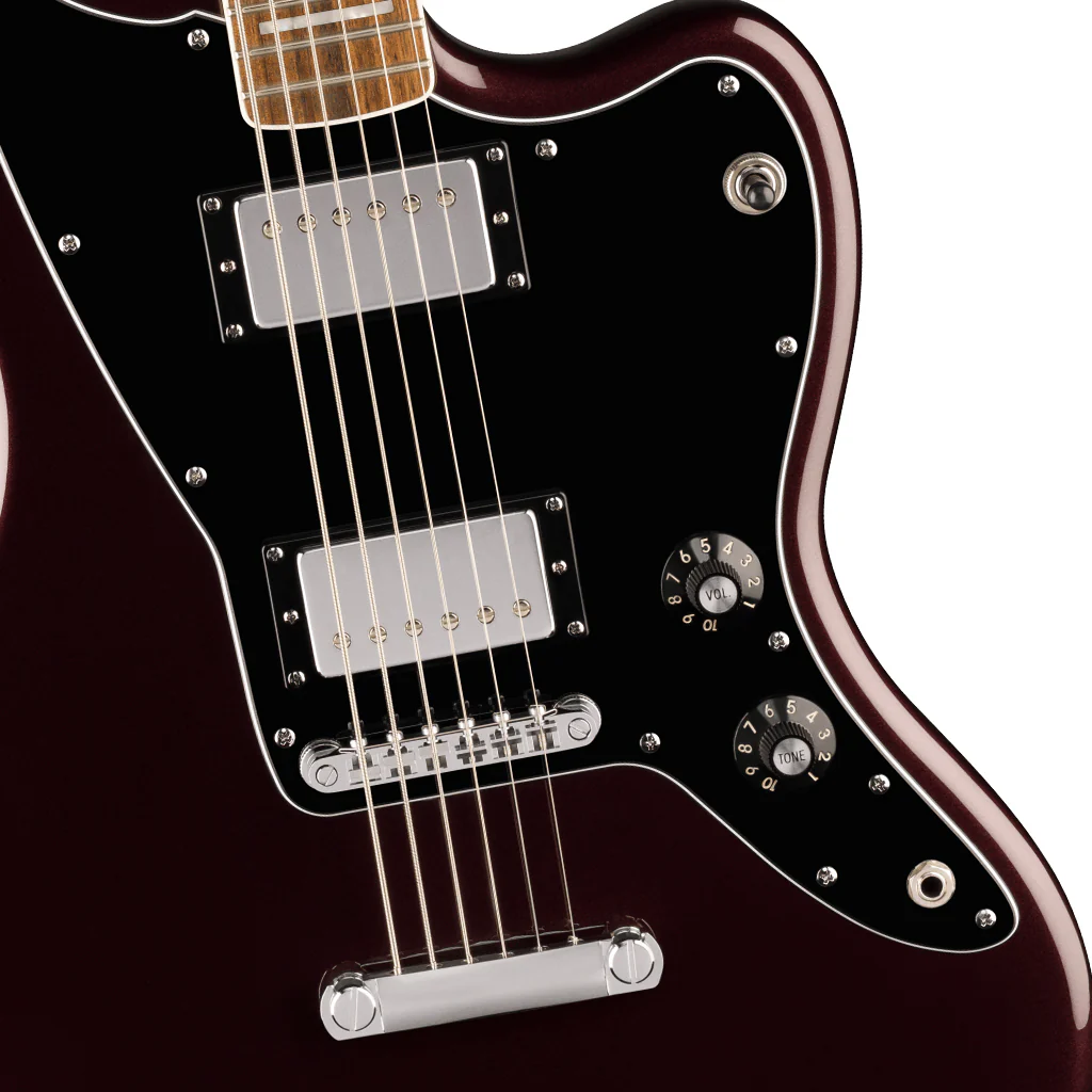 Squier Paranormal Baritone Jazzmaster HH Laurel Fingerboard Electric Guitar - Oxblood - Image 7