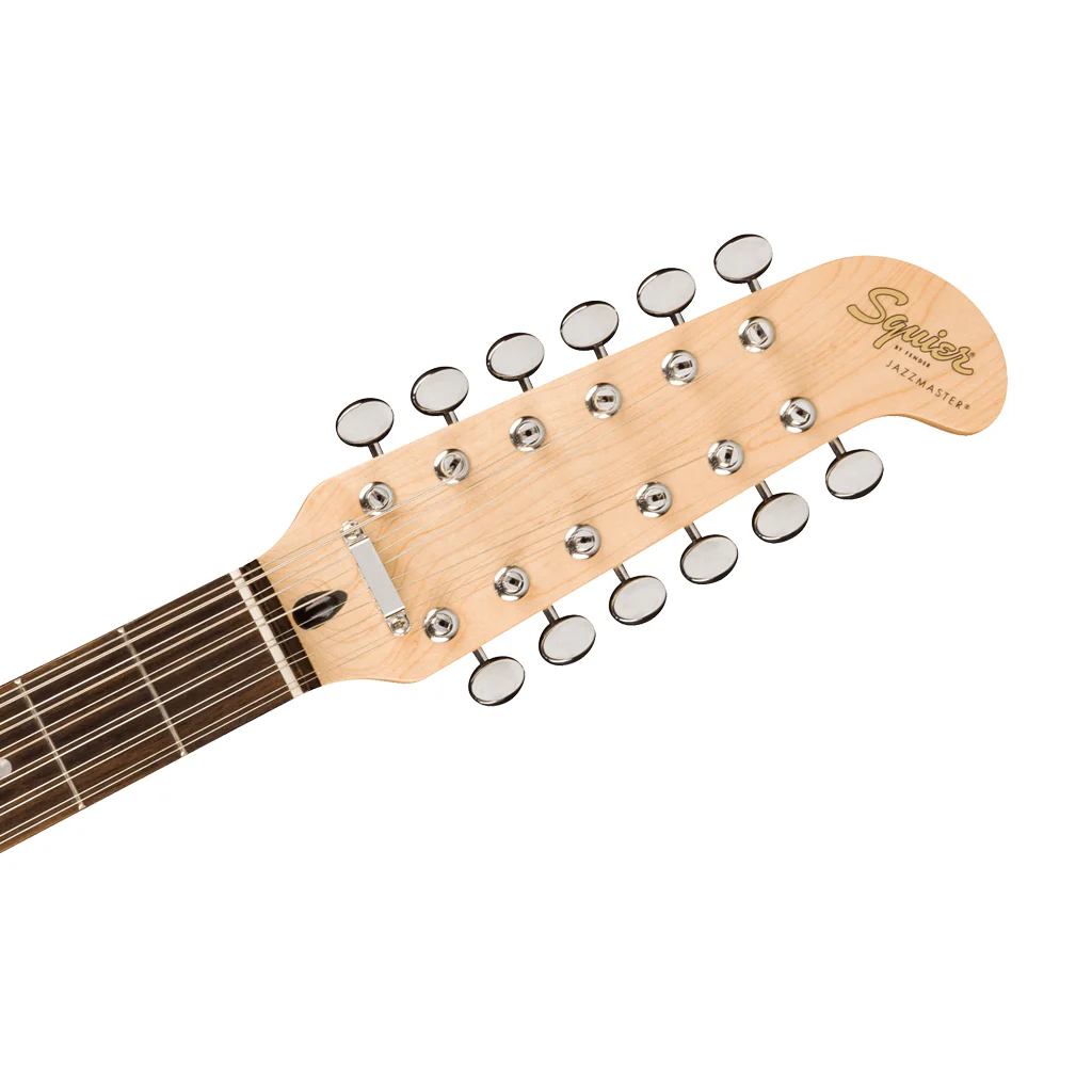 Squier Paranormal Jazzmaster XII, Laurel Fingerboard, Tortoiseshell Pickguard, Olympic White - Image 4