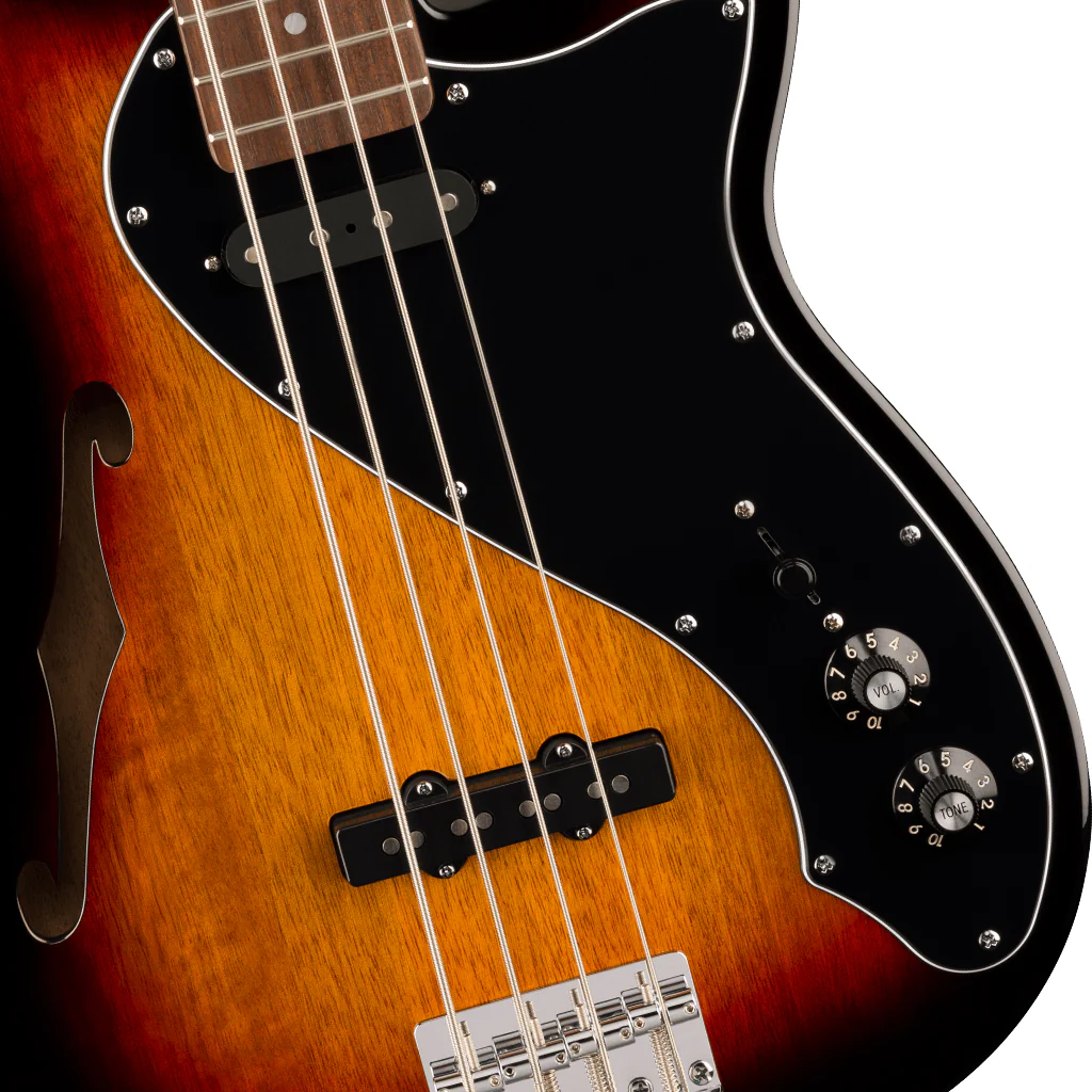 Squier Paranormal Precision Bass Thinline SJ Laurel Fingerboard - 3-Color Sunburst - Image 6