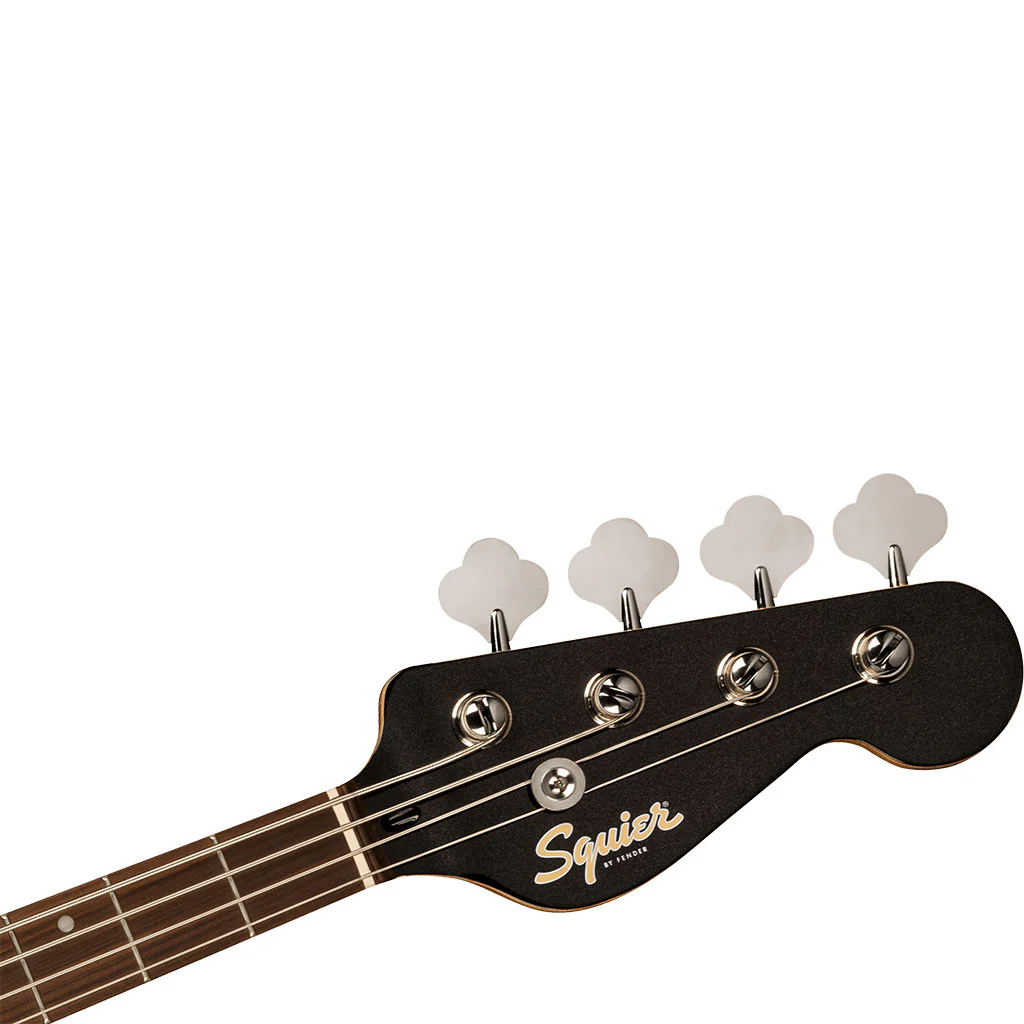 Squier Paranormal Rascal Bass HH, Laurel Fingerboard, White Pearloid Pickguard, Metallic Black - Image 5