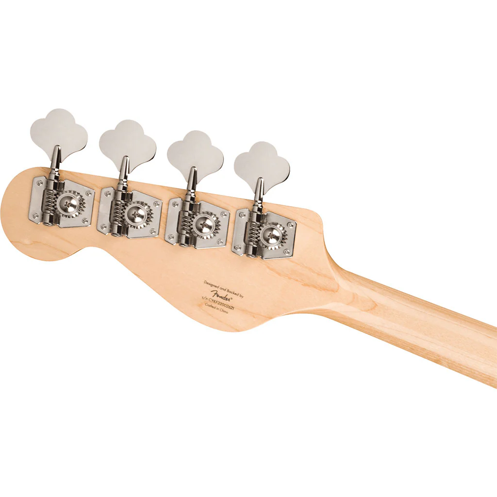Squier Paranormal Rascal Bass HH, Laurel Fingerboard, White Pearloid Pickguard, Metallic Black - Image 6