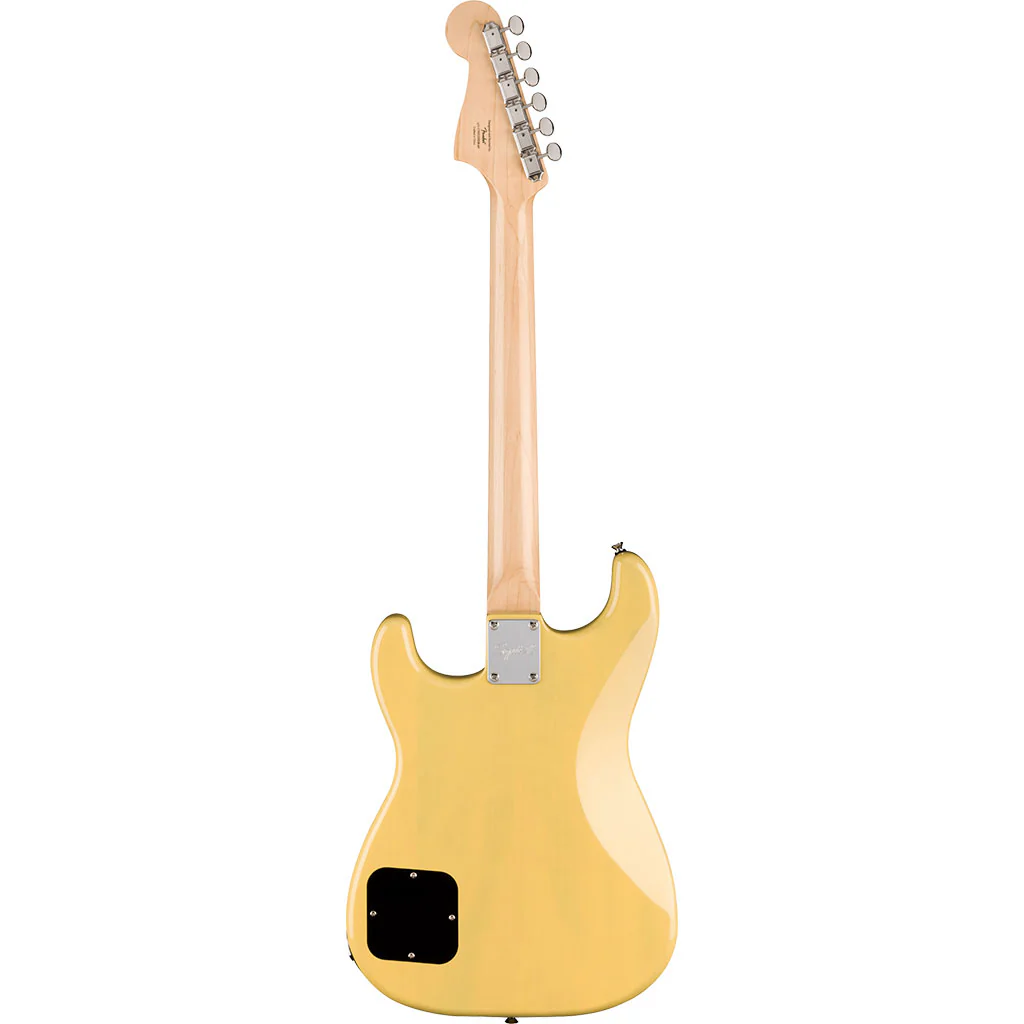 Squier Paranormal Strat-O-Sonic, Laurel Fingerboard, Black Pickguard, Vintage Blonde - Image 3