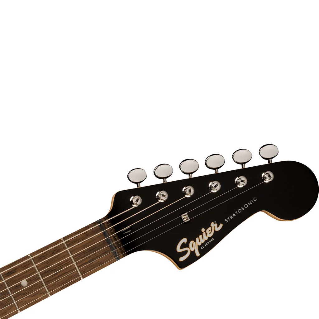 Squier Paranormal Strat-O-Sonic, Laurel Fingerboard, Black Pickguard, Vintage Blonde - Image 5