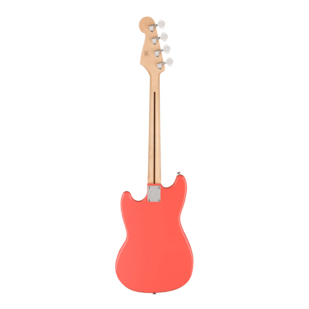 Squier Sonic™ Bronco™ Bass - Maple Fingerboard - White Pickguard - Tahitian Coral - Image 3