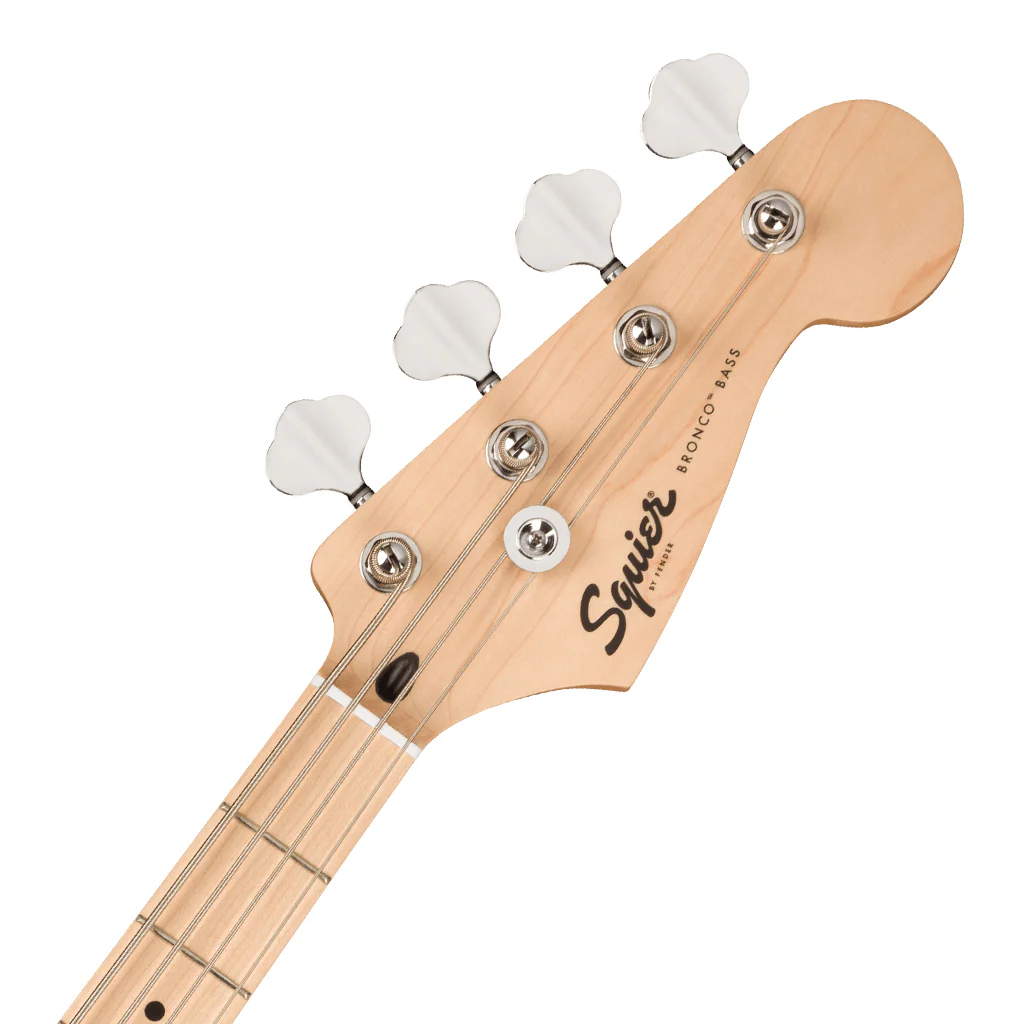 Squier Sonic™ Bronco™ Bass - Maple Fingerboard - White Pickguard - Tahitian Coral - Image 4