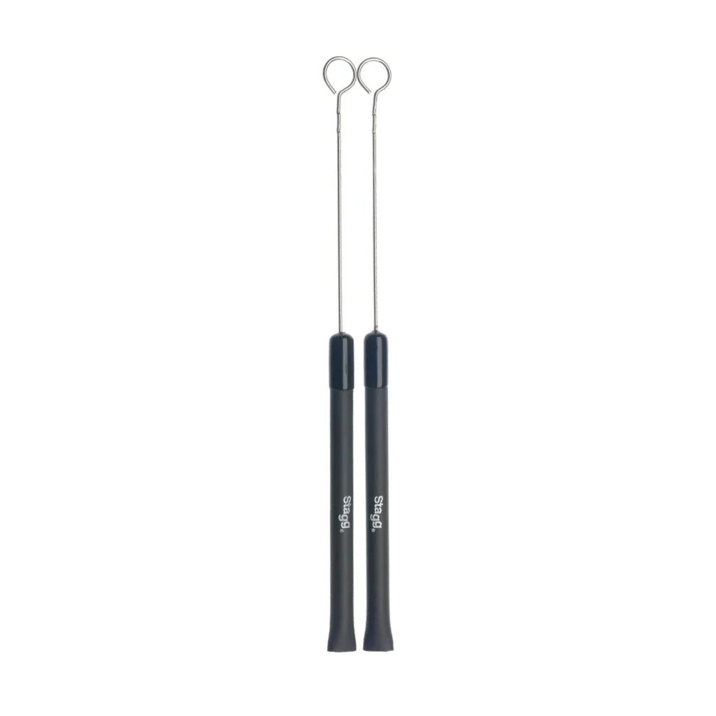 Stagg SBRU20-RM Retractable Wire Brush with Rubber Handles - Medium