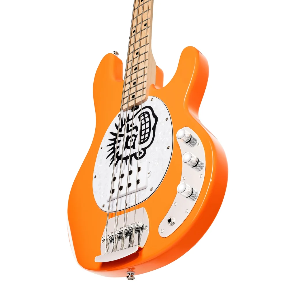 Sterling By Music Man Mike Herrera Signature StingRay Electric Bass Guitar - Orange Creamsicle - Image 7