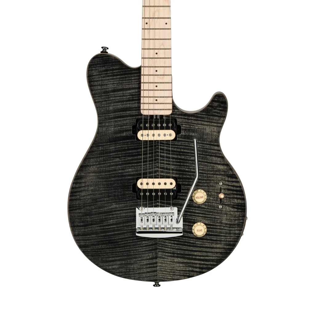 Sterling Sub Axis AX3FM Flamed Maple Top Electric Guitar - Trans Black