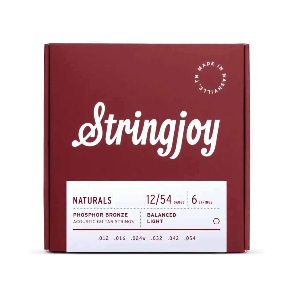 Stringjoy Naturals Phosphor Bronze Acoustic Guitar Strings - .012-.054 Light