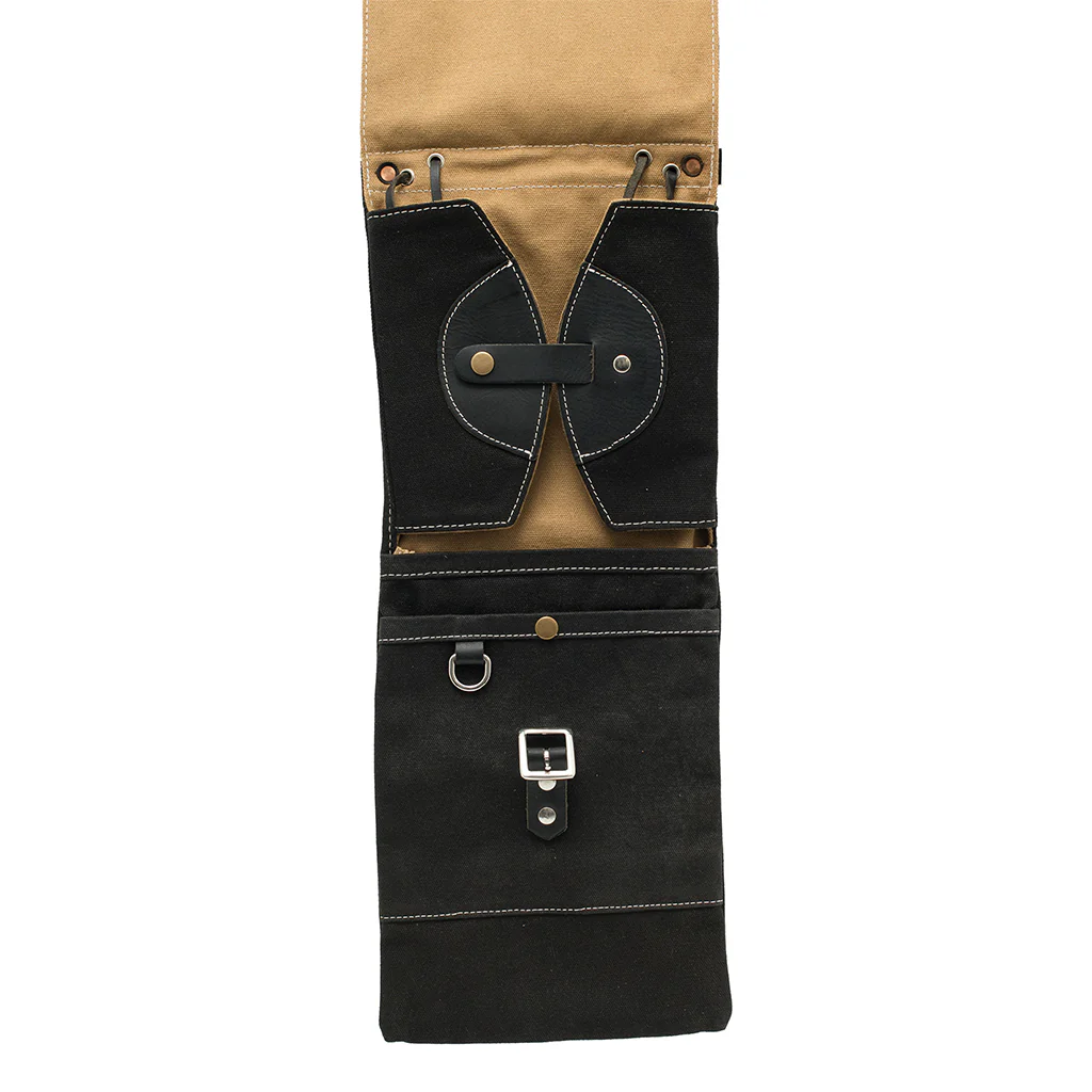 Tackle Compact Waxed Canvas Stick Bag - Black - Image 3
