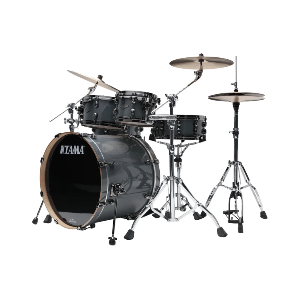 TAMA Starclassic Performer 5-Piece Shell Pack - Smoky Grey, Hyper-Drive Configuration & Black Nickel Shell Hardware - Image 2