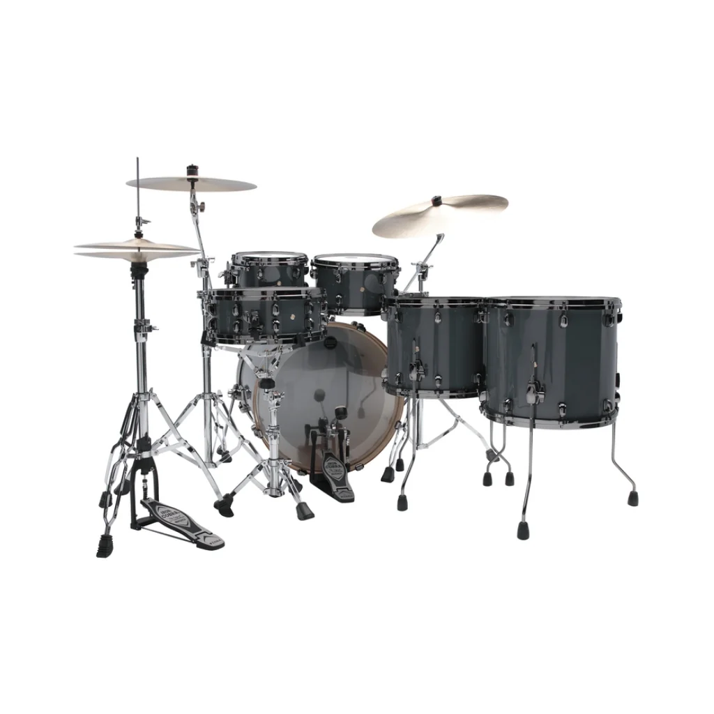 TAMA Starclassic Performer 5-Piece Shell Pack - Smoky Grey, Hyper-Drive Configuration & Black Nickel Shell Hardware - Image 3