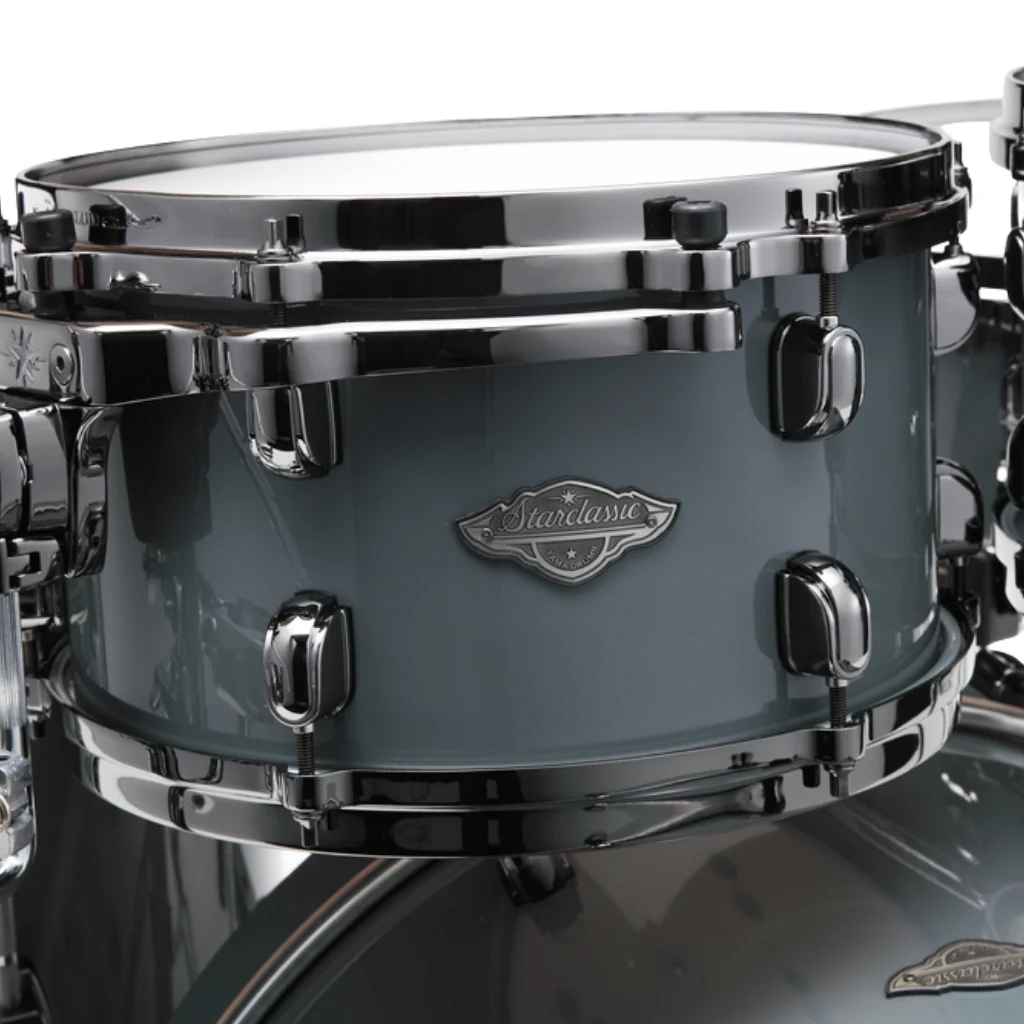 TAMA Starclassic Performer 5-Piece Shell Pack - Smoky Grey, Hyper-Drive Configuration & Black Nickel Shell Hardware - Image 4