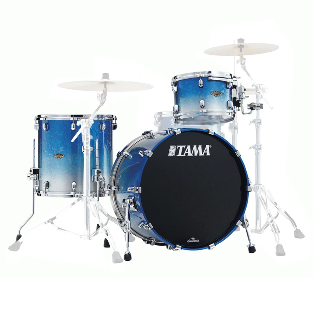Tama WBS32RZS Starclassic Walnut/Birch 3-Piece Shell Pack with 22" Bass Drum - Molten Blue Ice Fade