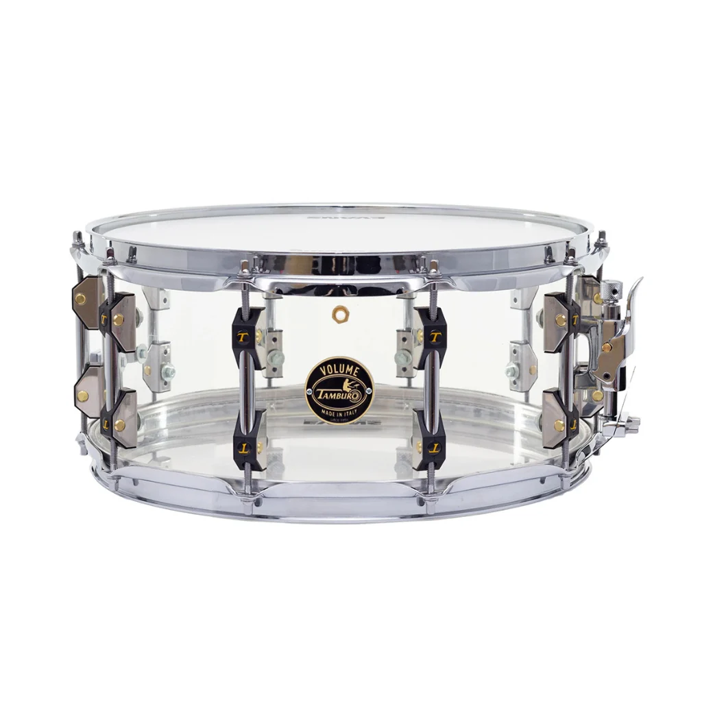 Tamburo Volume Series Acrylic Shell Snare Drum - 6.5 x 14 inches, Natural