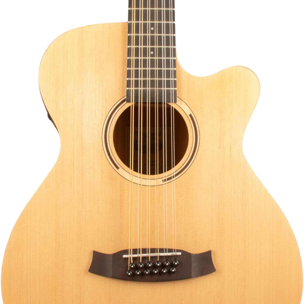 Tanglewood Roadster II Superfolk 12-String Acoustic-Electric Guitar - Natural Satin - Image 6