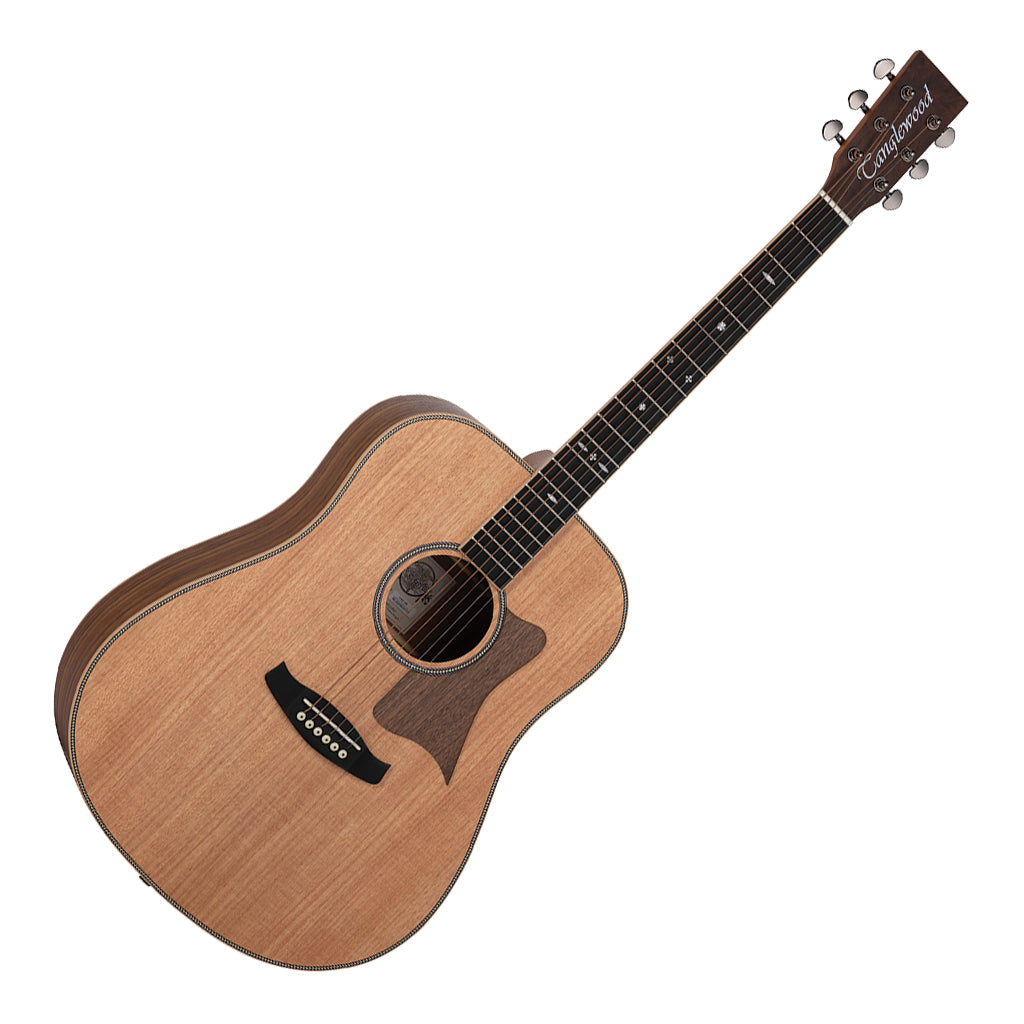 Tanglewood TRU5-HR Reunion Pro Solid Australian Red Cedar Top Dreadnought with Hawaiian Rain Wood Back and Sides - Image 7