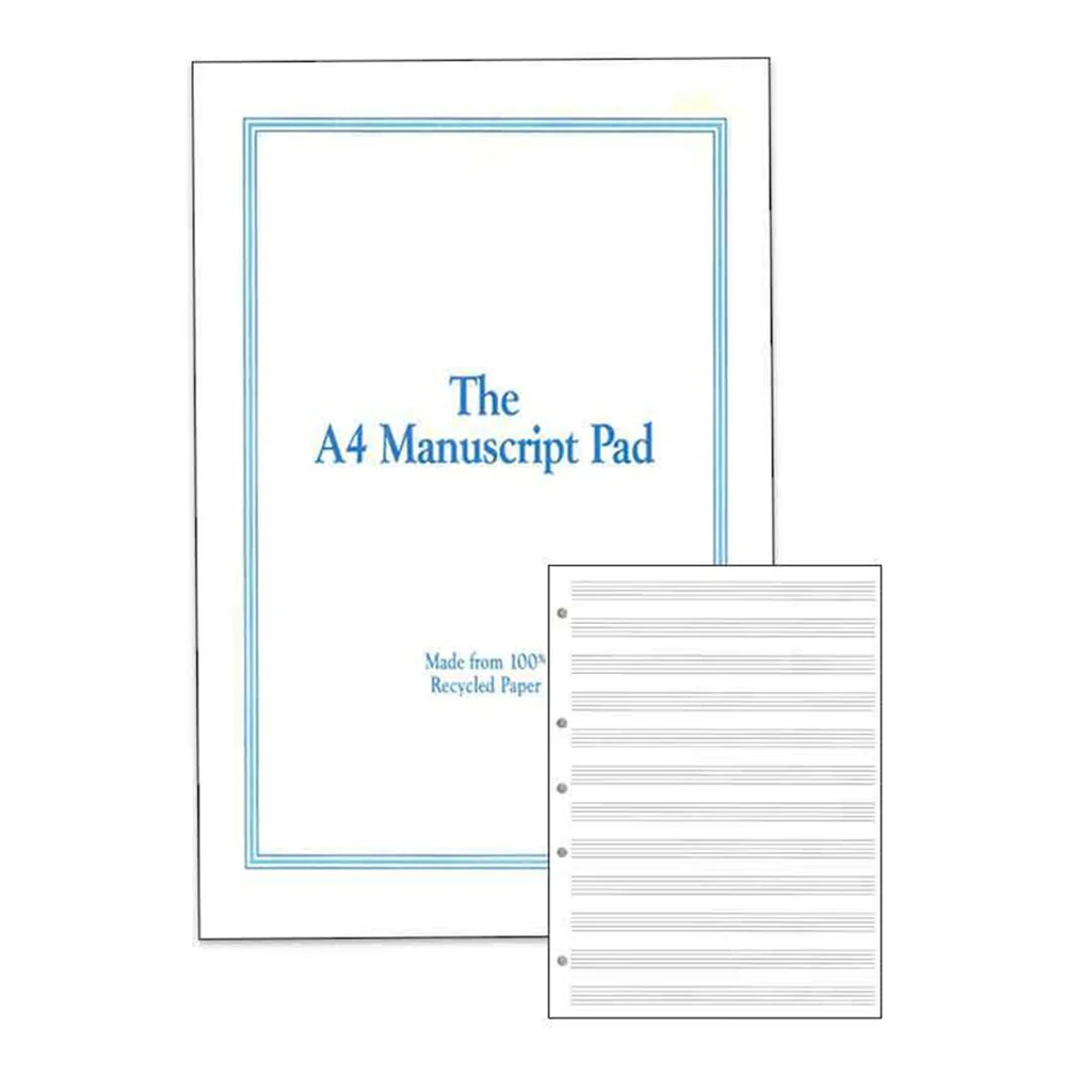 The A4 Manuscript Pad - 12 Stave 50 page