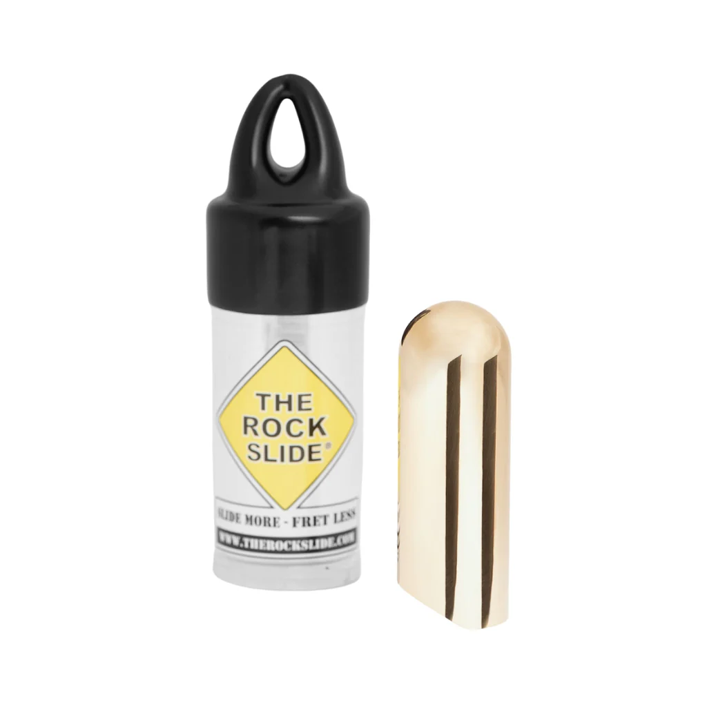 The Rock Slide Polished Brass Balltip Guitar Slide - Medium