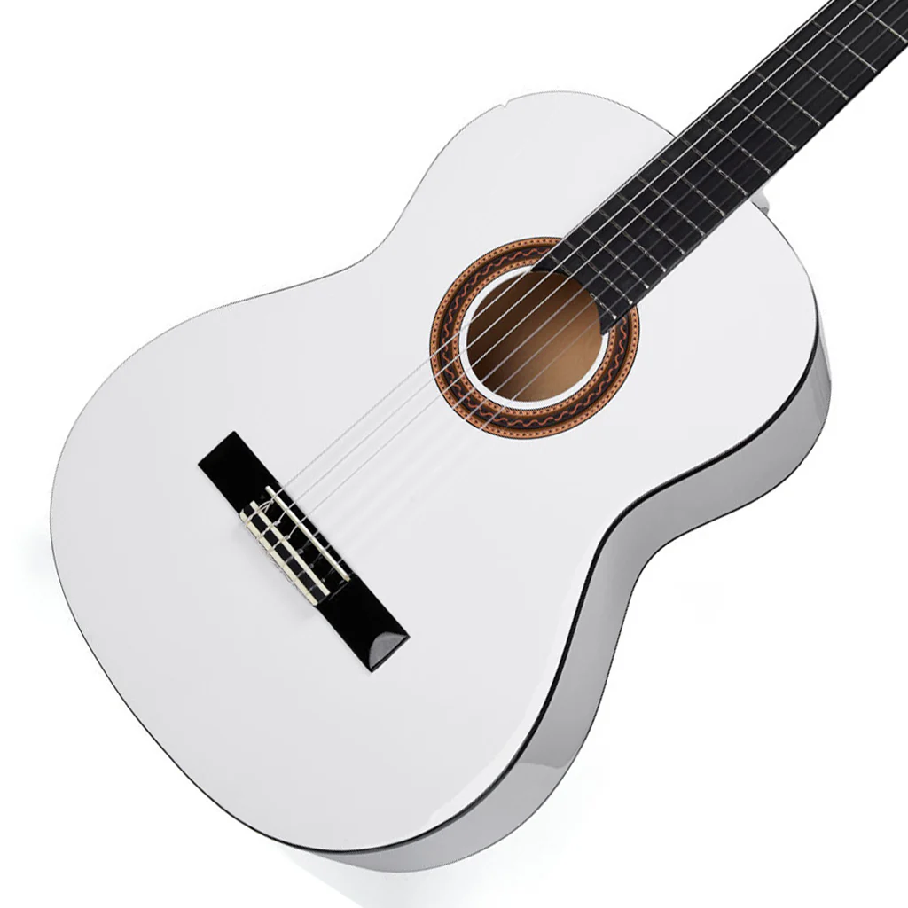 Valencia 100 Series 4/4 Classical Guitar - White - Image 4