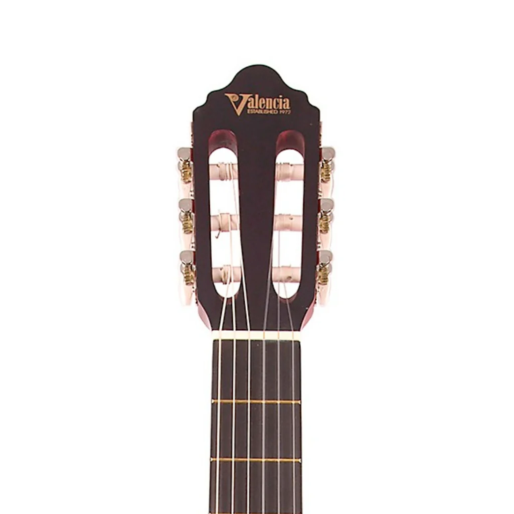 Valencia 200 Series 1/2 Size Classical Guitar, Transparent Wine Red - Image 5