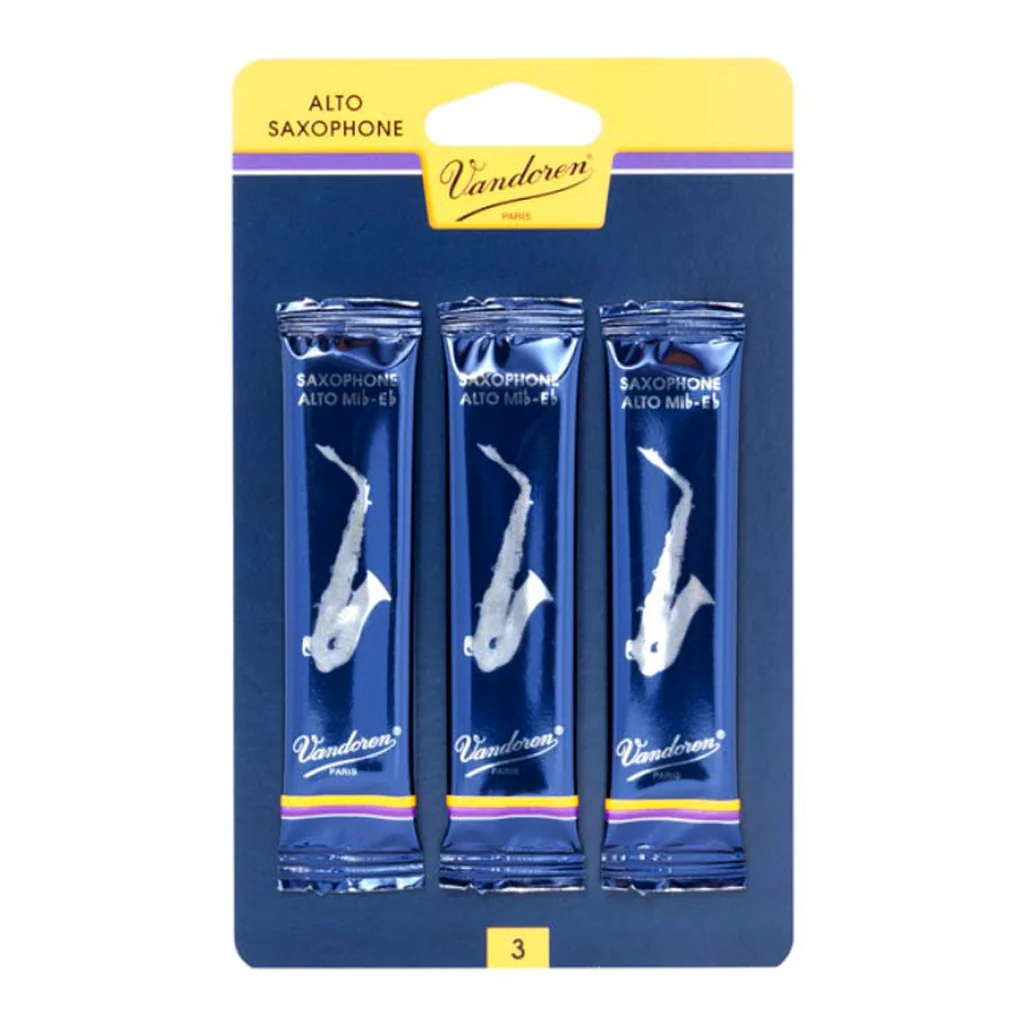 Vandoren Traditional Alto Sax Reeds - Size 1.5 - 3 pack