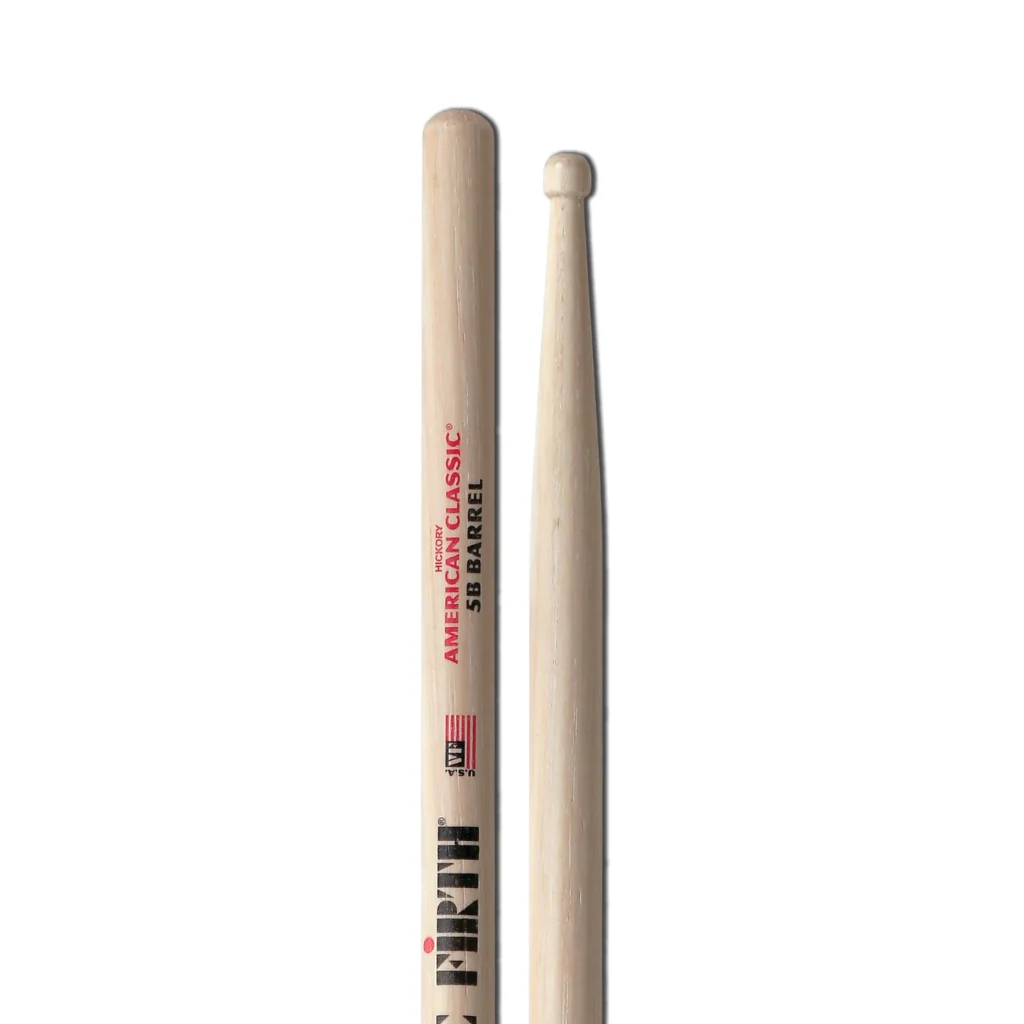 Vic Firth American Classic Drumsticks Barrel Tip - 5B - Barrel Tip