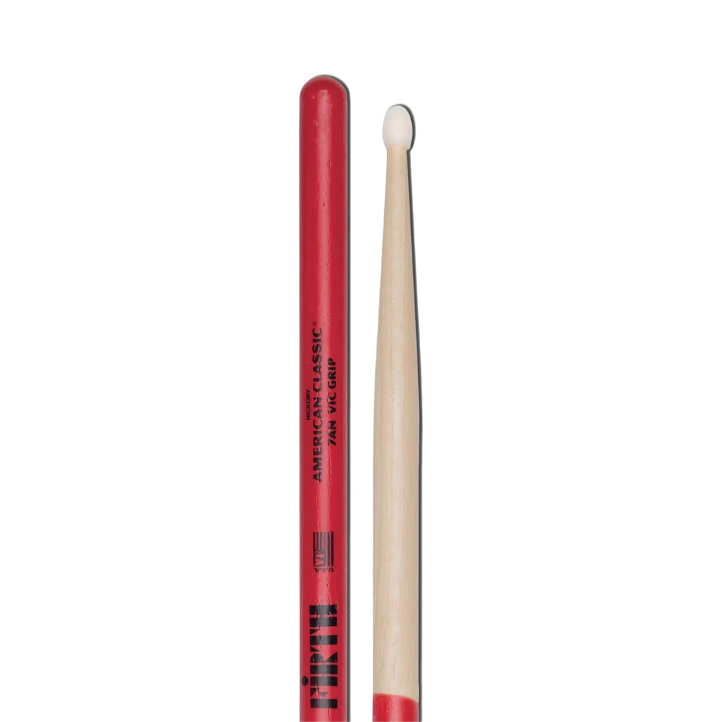 Vic Firth American Classic Drumsticks With Vic Grip - 7A - Nylon Tip