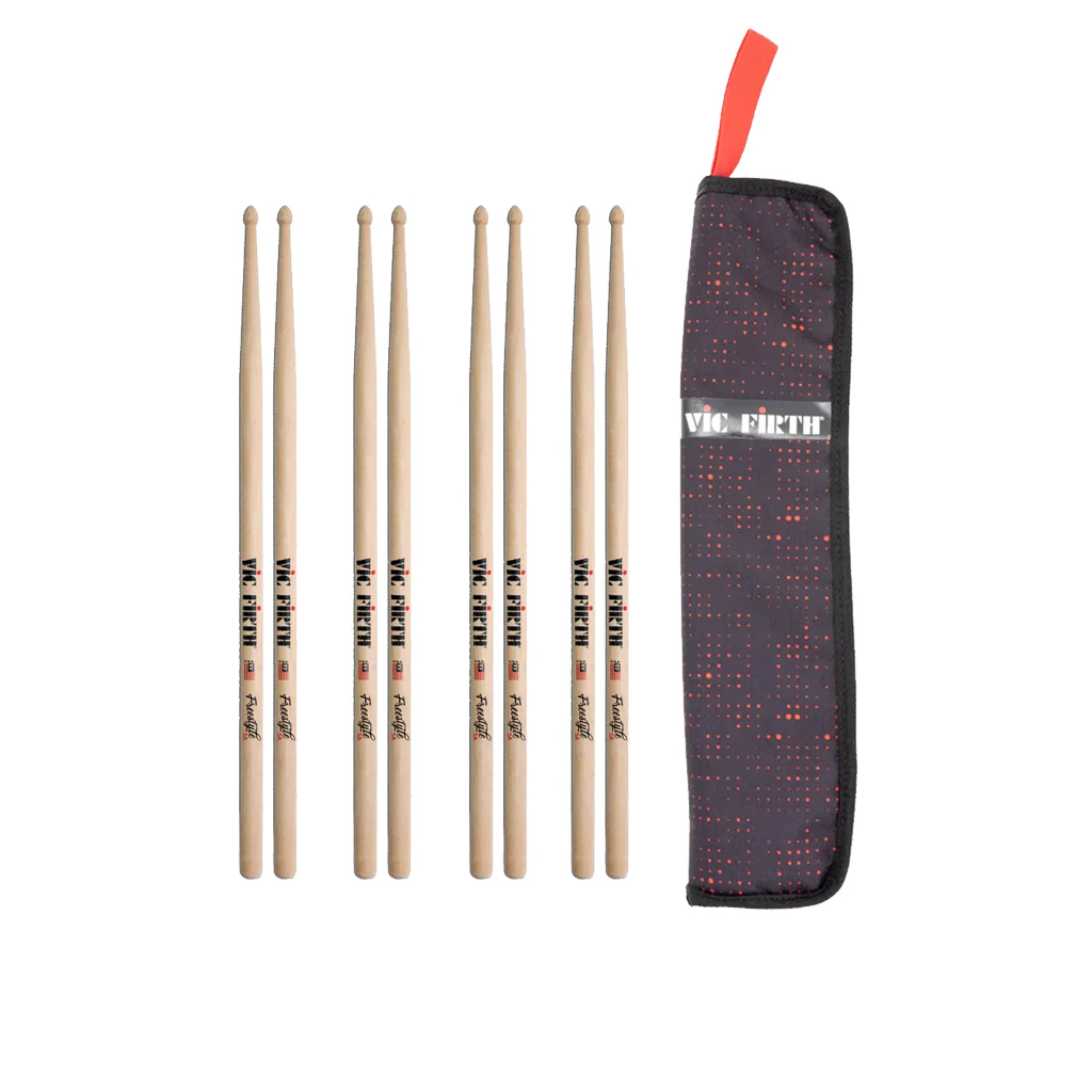 Vic Firth Freestyle 5A w/FREE Essential Stick Bag - 4 Pack