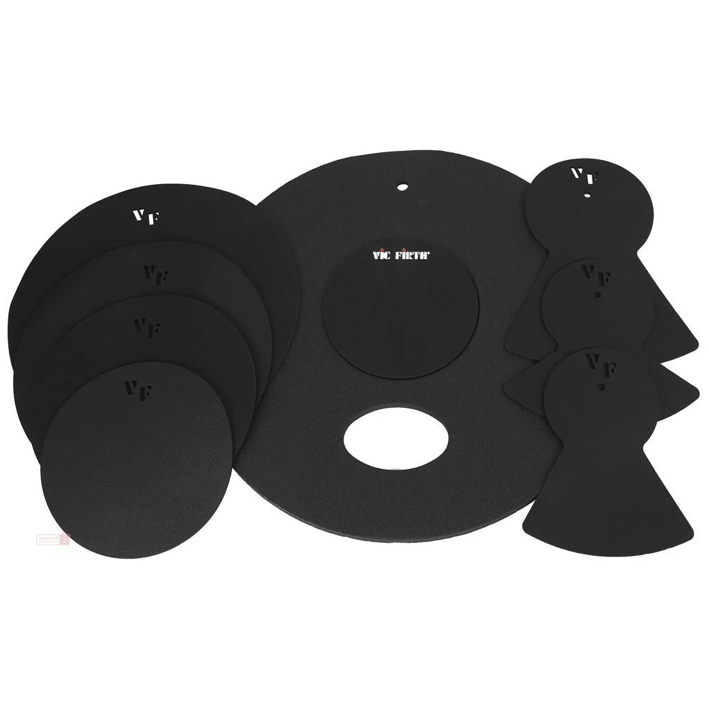 Vic Firth PP6 Fusion/Rock Pre Pack Mutes - 10'', 12'', 14'', 16'', 22'', Hi-Hat & Cymbals (2) - Image 5
